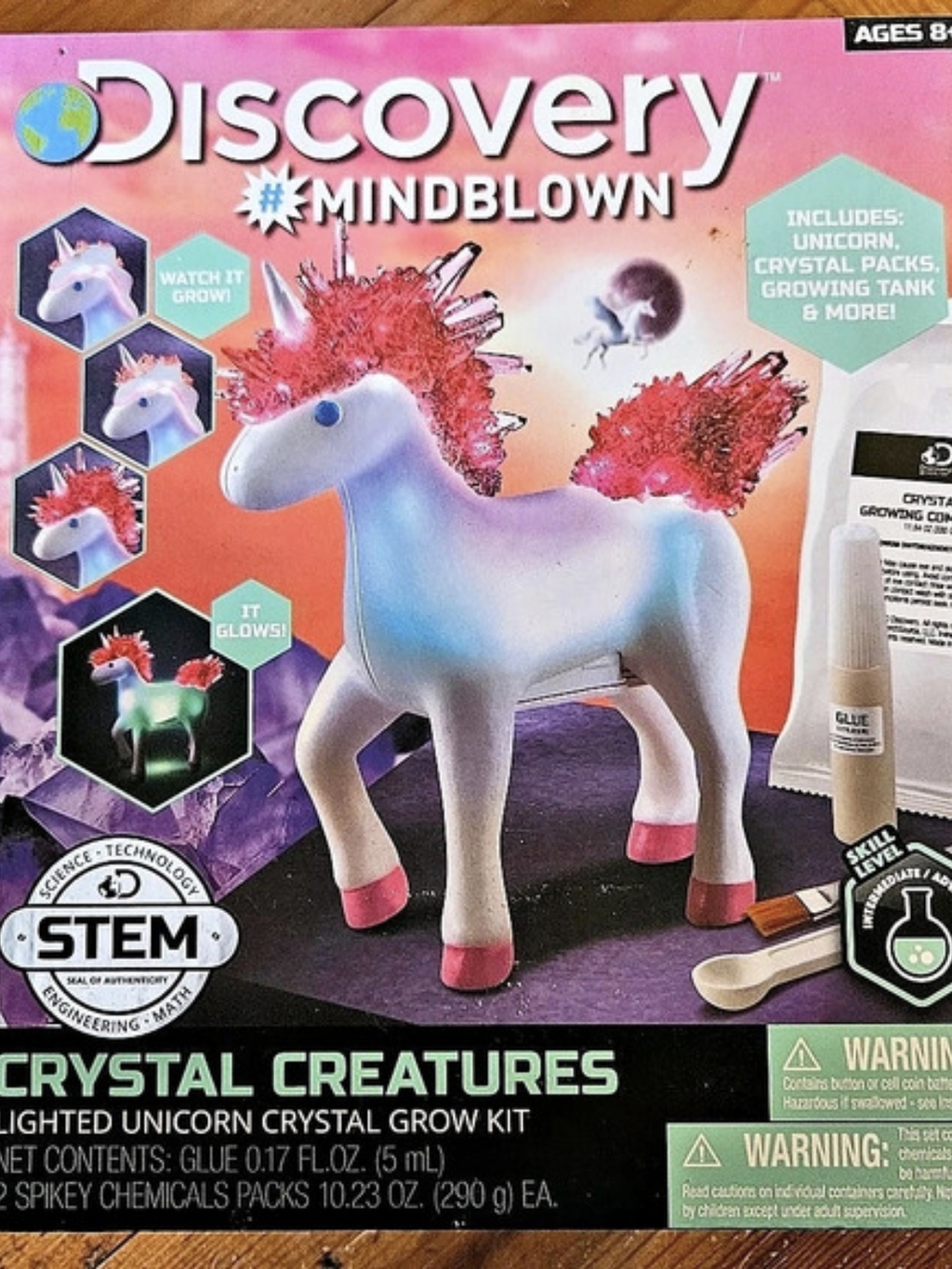 Discovery Crystal Creatures Lighted Unicorn Crystal Grow Kit Crystal Unicorn